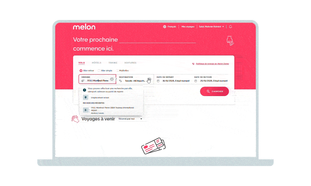 Page d'accueil de Melon