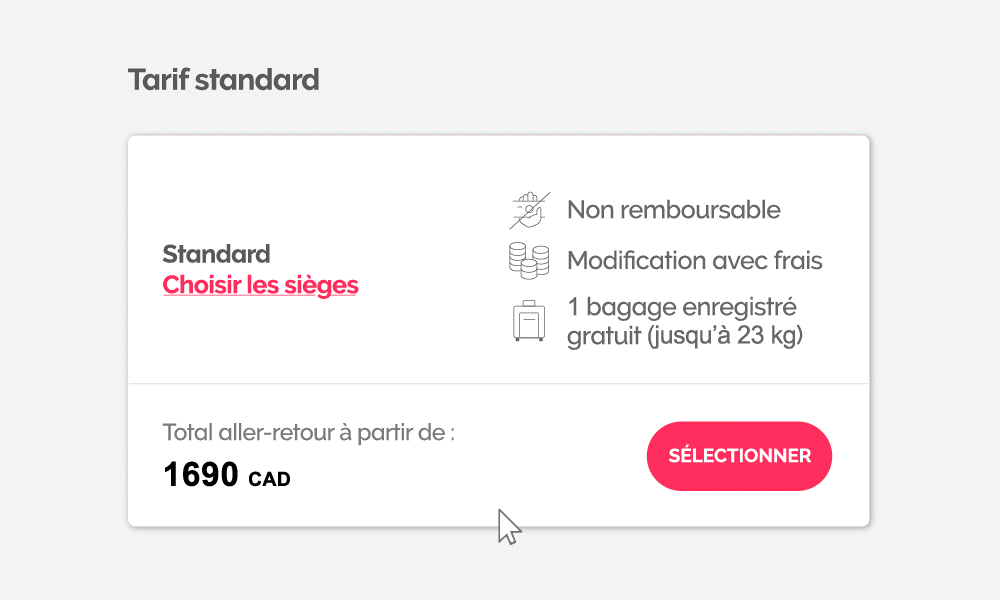 Melon booking in French