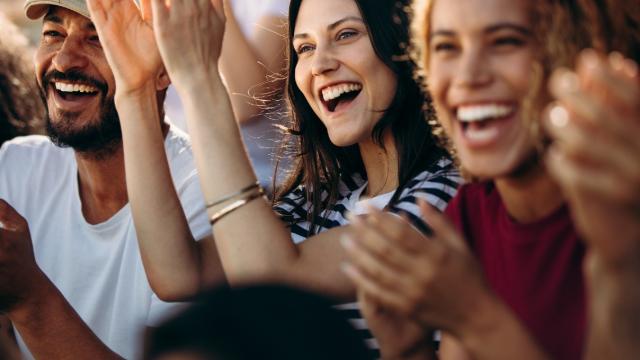 Group of people happy that things are going so well 