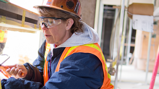 female construction worker