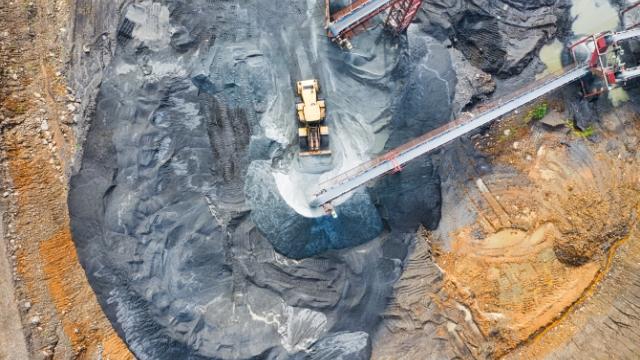 Birds eye view of a mine 