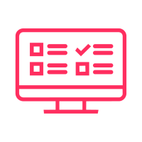 icon of a computer screen with lots of options
