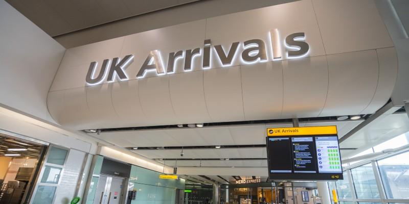 UK arrivals at Heathrow Airport