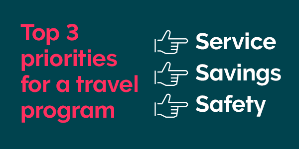 top 3 priorities for a travel program