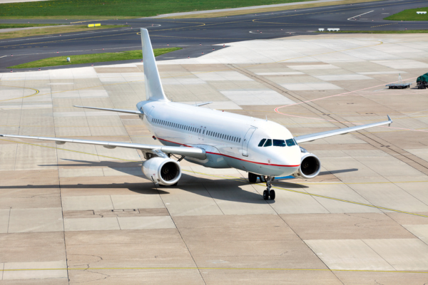 airbus a320 at an airport