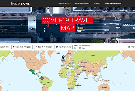 covid travel map