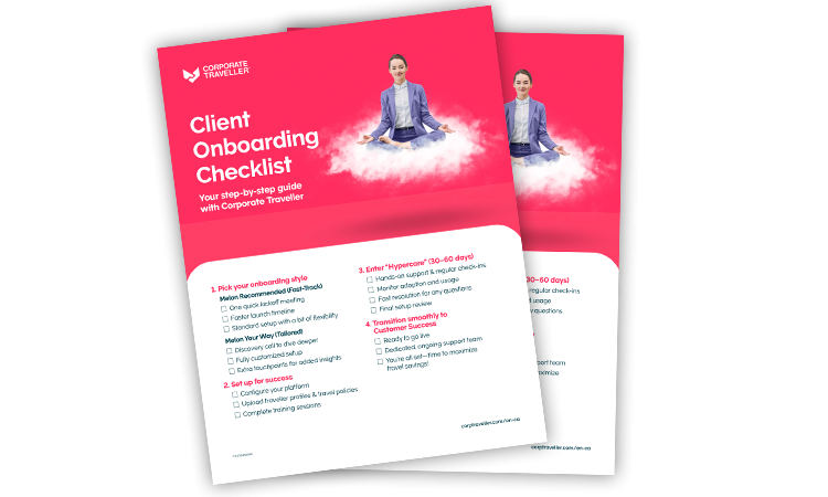 Onboarding checklist mockup