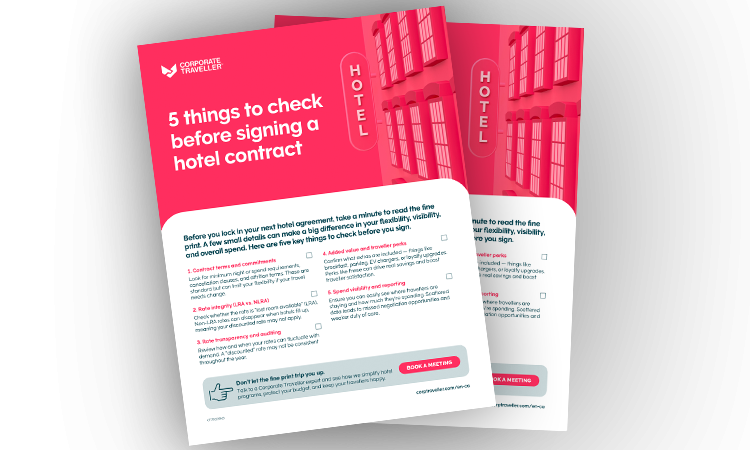 hotel contracts checklist mockup