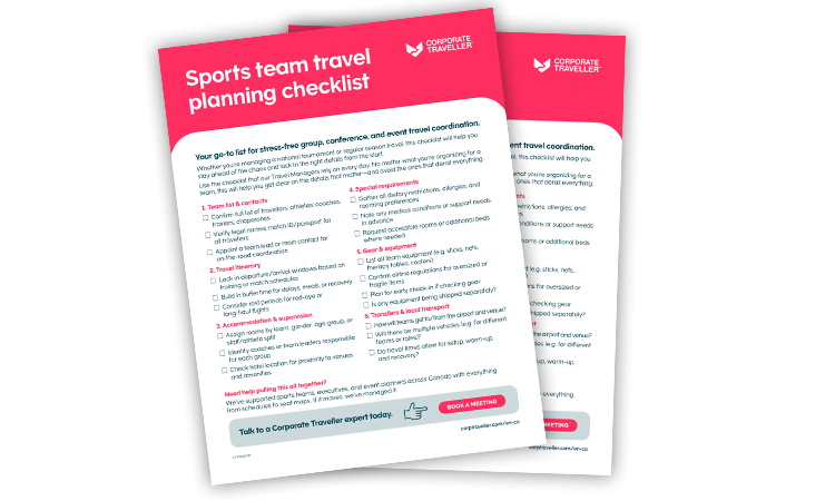 sports travel checklist mockup