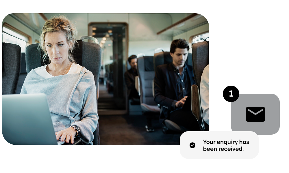 woman on a train