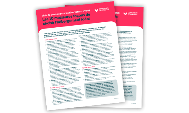 hotel checklist mockup in French