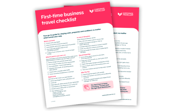 First time business traveller checklist mockup