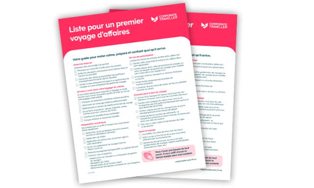 first time business travel checklist French