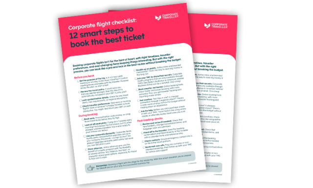 corporate flight checklist mockup