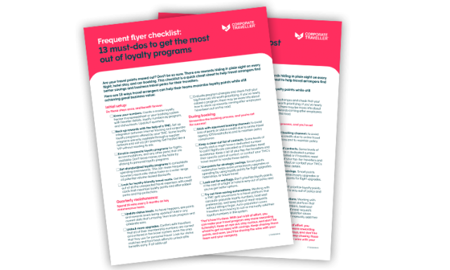 frequent flyer checklist mockup