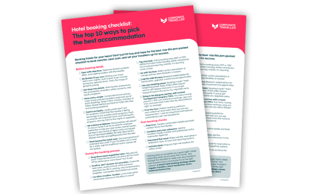 hotel booking checklist mockup