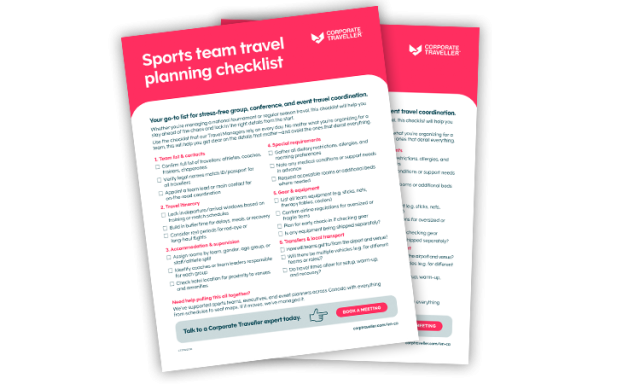 sports travel checklist mockup
