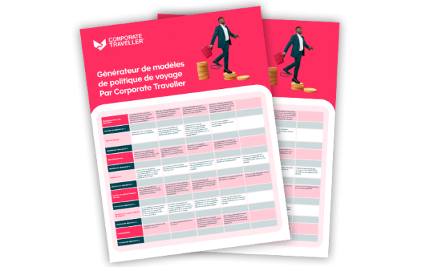 Travel Policy Template Mockup in French