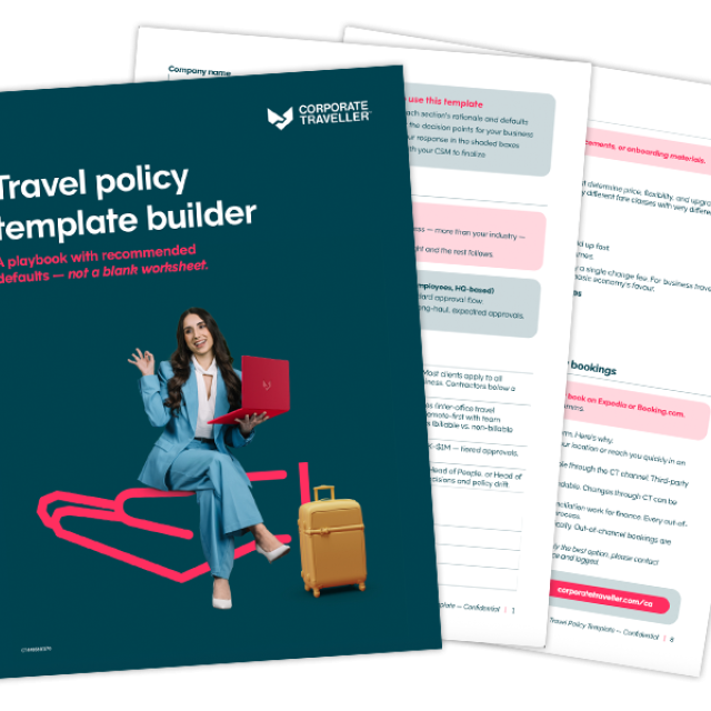 Travel Policy Template Builder Mock-Up Image